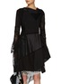 Main View - Click To Enlarge - YOHJI YAMAMOTO - Patchwork Silk Blend Long Blouse
