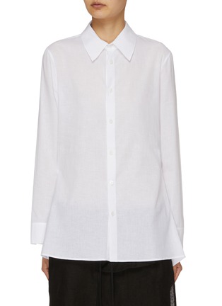 Main View - Click To Enlarge - YOHJI YAMAMOTO - Flared Back Cotton Shirt