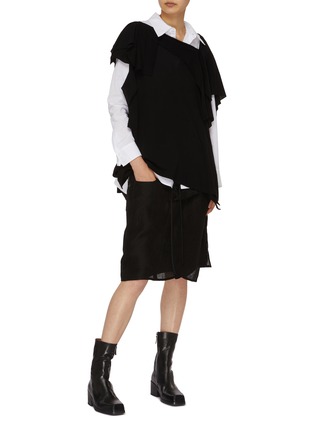 Figure View - Click To Enlarge - YOHJI YAMAMOTO - Flared Back Cotton Shirt