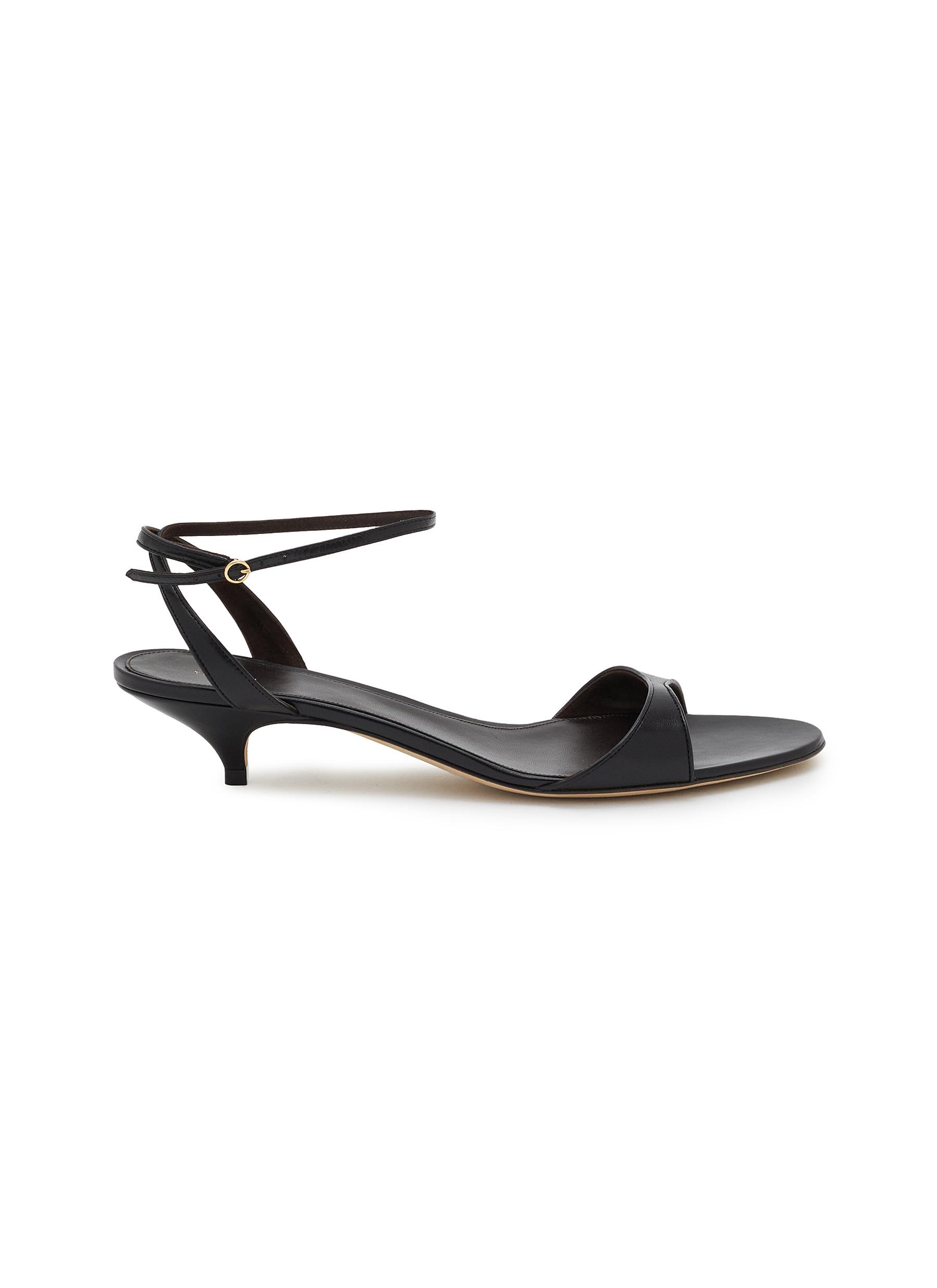 THE ROW | Vika 35 Ankle Strap Leather Sandals | Women | Lane