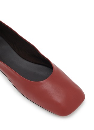 Detail View - Click To Enlarge - THE ROW - Flat Square Leather Ballet Flats