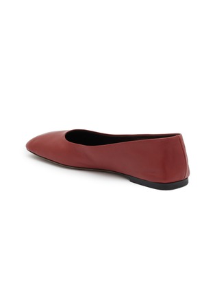 Detail View - Click To Enlarge - THE ROW - Flat Square Leather Ballet Flats