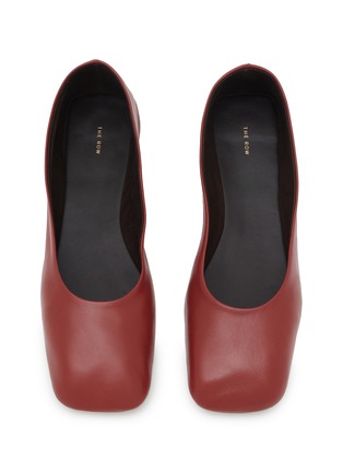 Figure View - Click To Enlarge - THE ROW - Flat Square Leather Ballet Flats