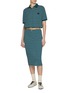 Figure View - Click To Enlarge - PRADA - Striped Cotton Jersey Pencil Skirt