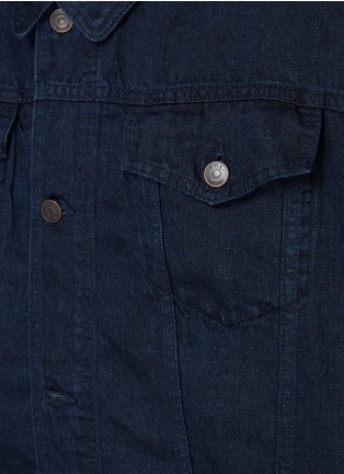  - THE ROW - Trucker Dark Wash Linen Jacket