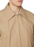 Detail View - Click To Enlarge - BOTTEGA VENETA - Intrecciato Leather Collar Cotton Twill Blouson