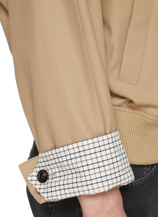  - BOTTEGA VENETA - Intrecciato Leather Collar Cotton Twill Blouson
