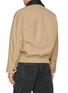 Back View - Click To Enlarge - BOTTEGA VENETA - Intrecciato Leather Collar Cotton Twill Blouson