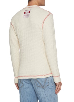 Back View - Click To Enlarge - BOTTEGA VENETA - Bunny Tag Waffle Knit Cotton Sweater