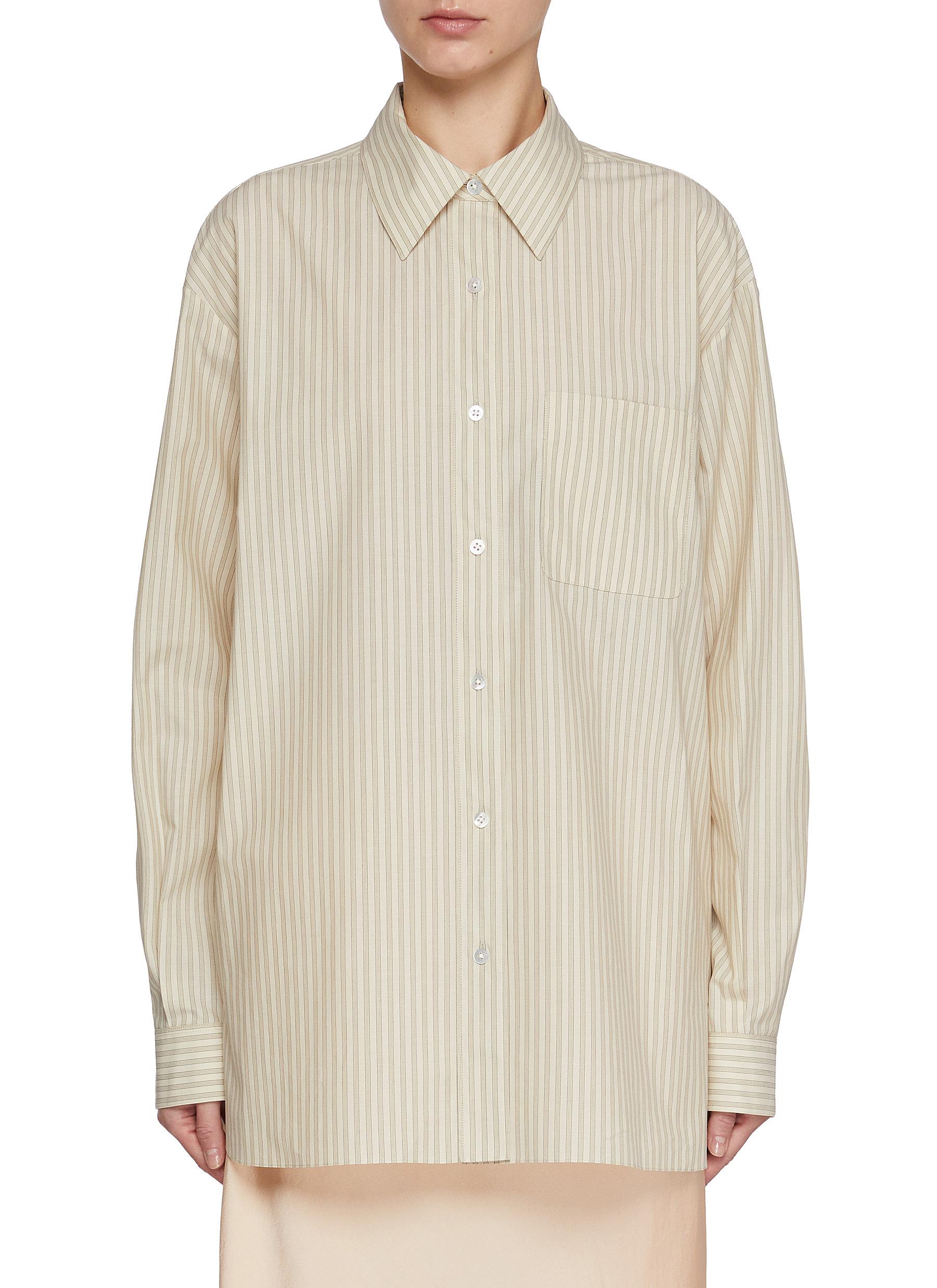 [the row ] ザロウ NESSON' SHIRT Nesson Shirt Black in Linen – The Row