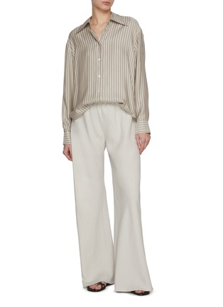 Figure View - Click To Enlarge - THE ROW - Gala Elasticated Silk Linen Pants