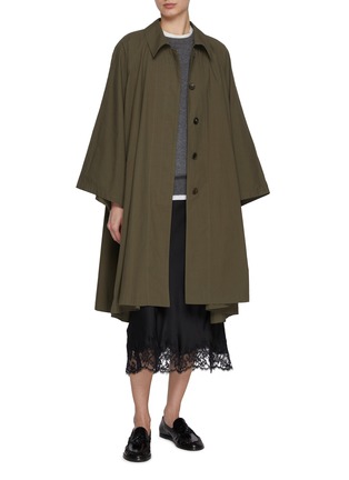 Figure View - Click To Enlarge - THE ROW - Lenis Hidden Placket Cotton Coat