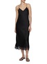 Figure View - Click To Enlarge - THE ROW - Kolara V-Neck Lace Hem Silk Dress