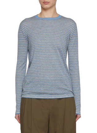 Main View - Click To Enlarge - THE ROW - Juhi Striped Cotton Cashmere Top