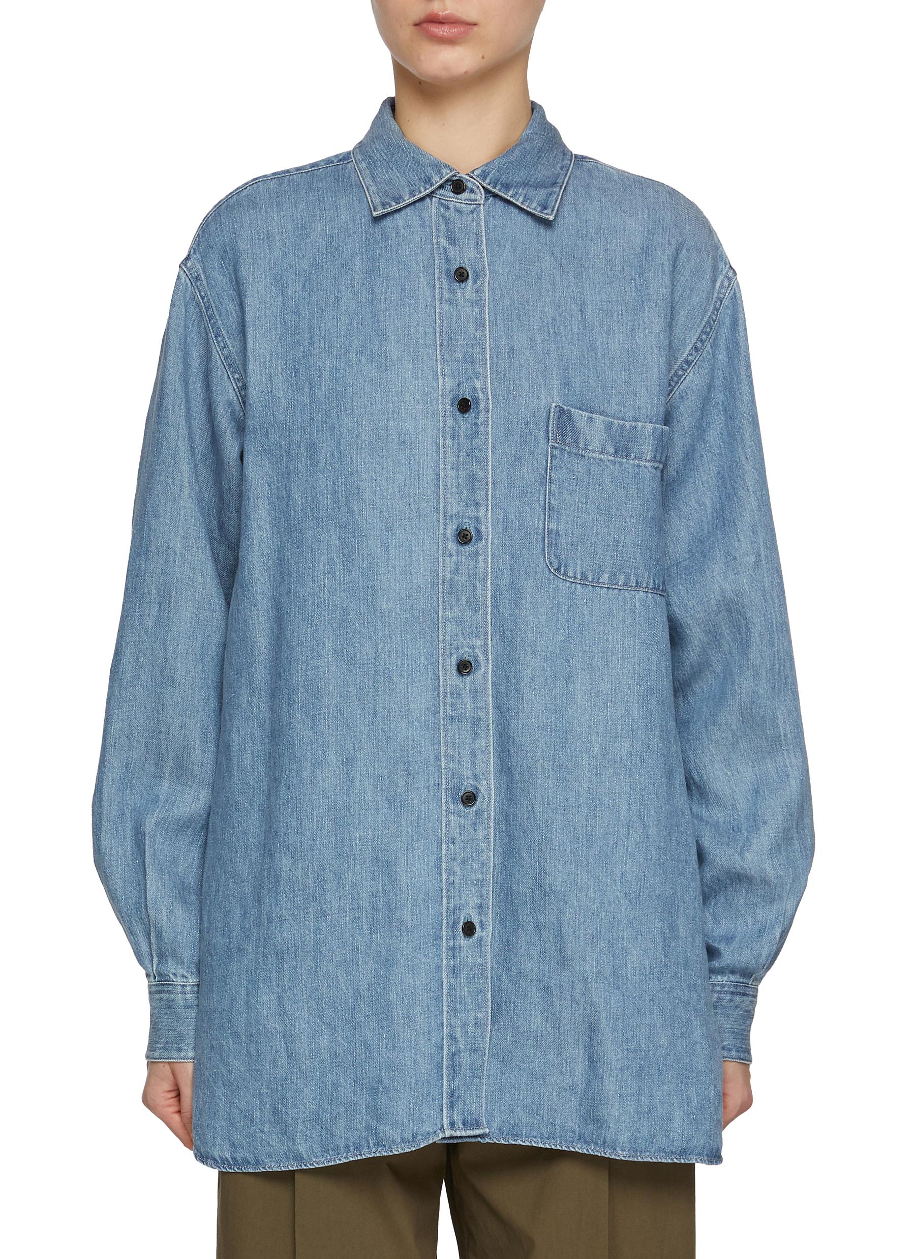 [the row ] ザロウ NESSON' SHIRT Nesson Shirt Red in Cupro – The Row
