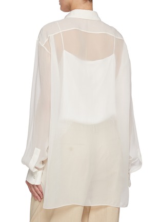 Back View - Click To Enlarge - THE ROW - Nesson Sheer Cupro Shirt