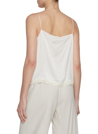 Back View - Click To Enlarge - THE ROW - Kilari Lace Hem Sleeveless Silk Cotton Blend Top