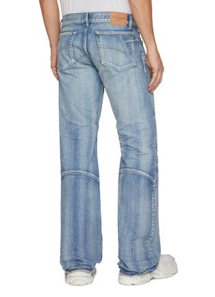 Back View - Click To Enlarge - BALENCIAGA - Low Rise Straight Leg Paneled Denim Jeans