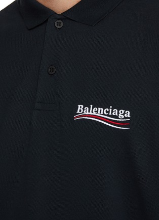  - BALENCIAGA - Logo Cotton Polo Shirt