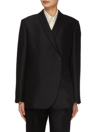 Main View - Click To Enlarge - THE ROW - Deon Double Breasted Wool Silk Blazer
