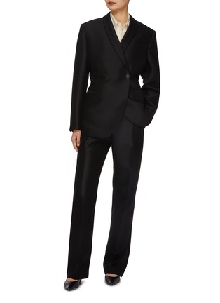 Figure View - Click To Enlarge - THE ROW - Deon Double Breasted Wool Silk Blazer