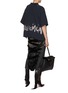Figure View - Click To Enlarge - BALENCIAGA - Nail Polish Graphic Cropped Cotton Jersey T-Shirt