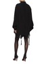Back View - Click To Enlarge - BALENCIAGA - Lingerie Hem Button Up Shirt Dress