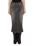 Main View - Click To Enlarge - BALENCIAGA - Lace Up Back Denim Pencil Skirt