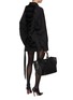 Figure View - Click To Enlarge - BALENCIAGA - Lace Up Back Cotton Poplin Shirt Dress