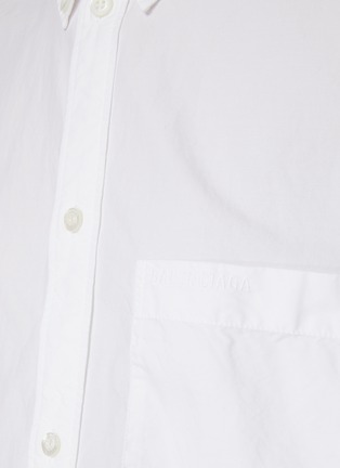  - BALENCIAGA - Tucked Sleeve Cotton Poplin Shirt