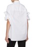 Back View - Click To Enlarge - BALENCIAGA - Tucked Sleeve Cotton Poplin Shirt