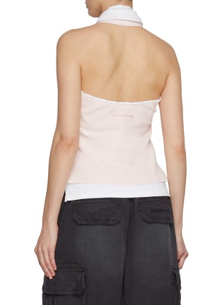 Back View - Click To Enlarge - T BY ALEXANDER WANG - Layered Polo Mini Halyer Top