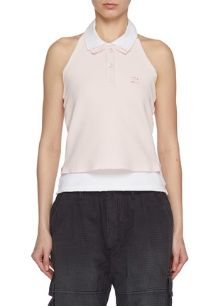 Main View - Click To Enlarge - T BY ALEXANDER WANG - Layered Polo Mini Halyer Top