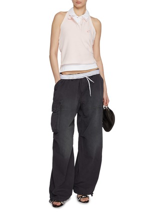 Figure View - Click To Enlarge - T BY ALEXANDER WANG - Layered Polo Mini Halyer Top