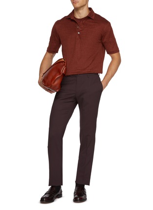 Figure View - Click To Enlarge - ZEGNA - Linen Polo Shirt