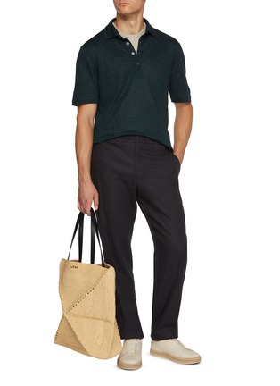 Figure View - Click To Enlarge - ZEGNA - Linen Polo Shirt