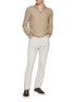 Figure View - Click To Enlarge - ZEGNA - Open Collar Jacquard Silk Cashmere Polo Shirt