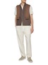 Figure View - Click To Enlarge - ZEGNA - Zip Up Linen Vest