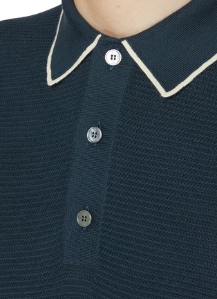  - ZEGNA - Contrast Outline Cotton Polo Shirt