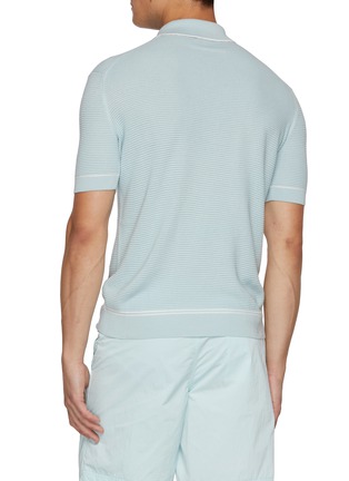Back View - Click To Enlarge - ZEGNA - Contrast Outline Polo Shirt