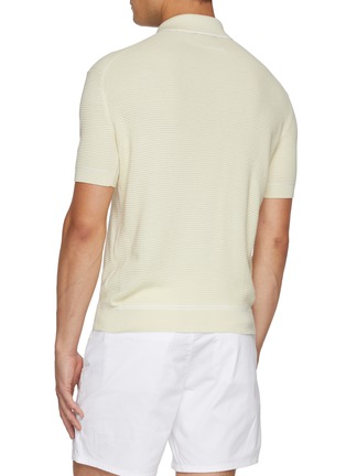 Back View - Click To Enlarge - ZEGNA - Contrast Outline Polo Shirt
