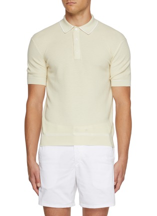 Main View - Click To Enlarge - ZEGNA - Contrast Outline Polo Shirt