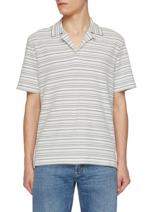 Main View - Click To Enlarge - ZEGNA - Striped Cotton Polo shirt