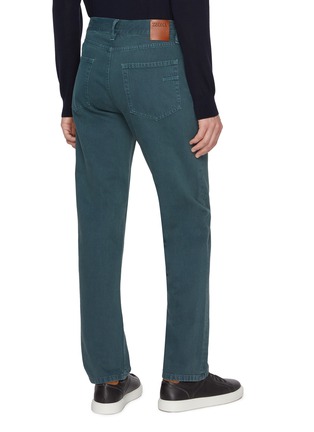 Back View - Click To Enlarge - ZEGNA - 5-Pocket Straight Leg Jeans