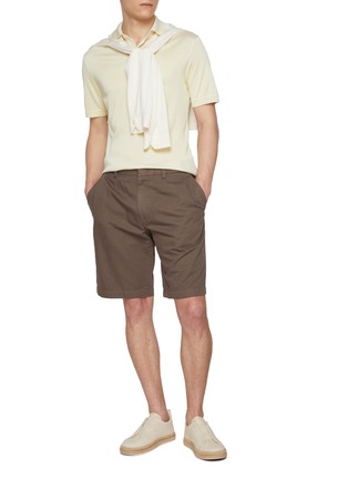 Figure View - Click To Enlarge - ZEGNA - Short Sleeve Silk Polo Shirt