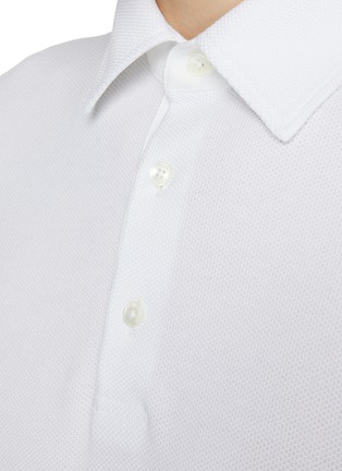  - ZEGNA - Half Button Cotton Dress Shirt