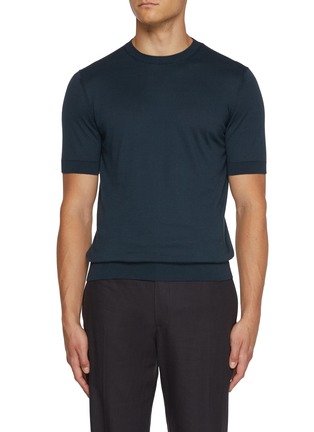 Main View - Click To Enlarge - ZEGNA - Crewneck Cotton Knit T-shirt