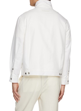 Back View - Click To Enlarge - ZEGNA - Patch Pocket Zip Up Overshirt