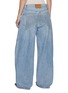 Back View - Click To Enlarge - ALEXANDERWANG - Oversized Rounded Logo Back Light Wash Jeans