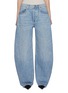 Main View - Click To Enlarge - ALEXANDERWANG - Oversized Rounded Logo Back Light Wash Jeans